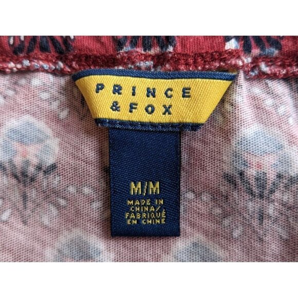 Aeropostale PRINCE & FOX Red & Blue Floral Romper 9657 Size M - Picture 4 of 8